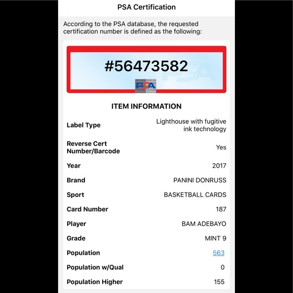 Bam Adebayo RC - 2017-18 Donruss #187 PSA 9 - Picture 3 of 3
